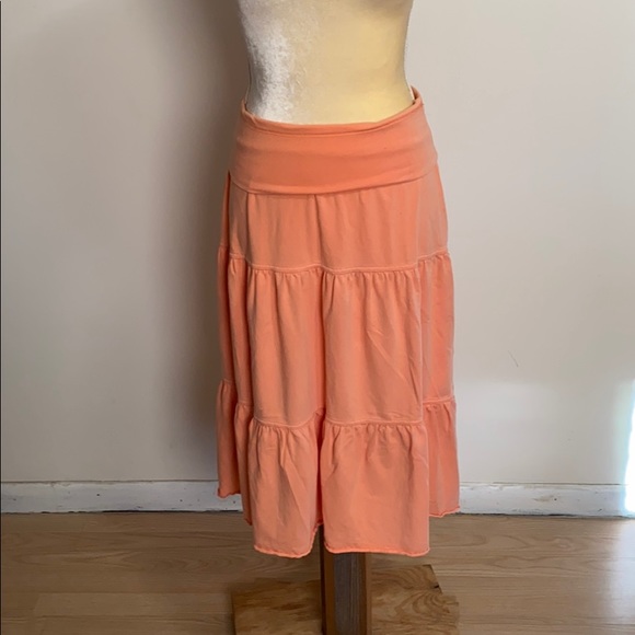 LOFT Dresses & Skirts - Loft Lovely Foldover Waist Peach Cotton Skirt